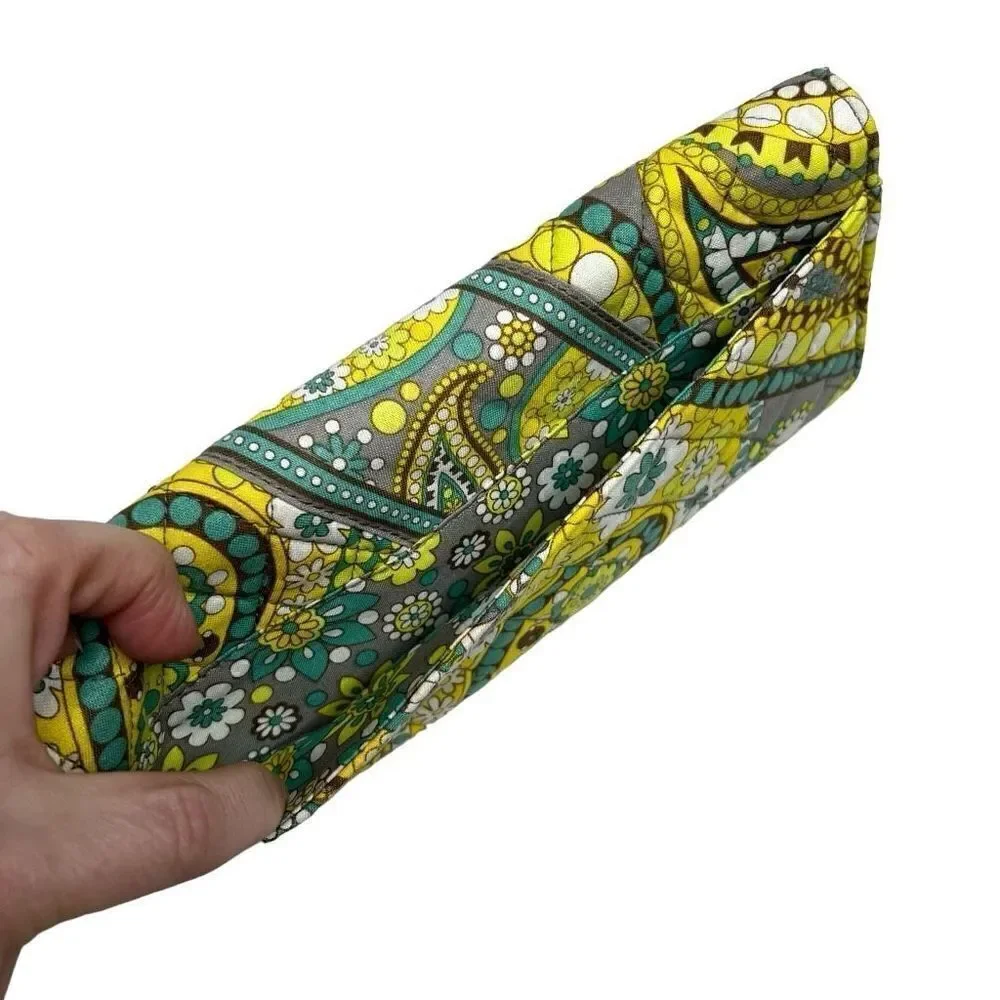 Vera Bradley lemon parfait travel wallet 9” X 4”